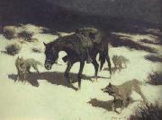 Frederic Remington Last March (mk43) oil painting artist